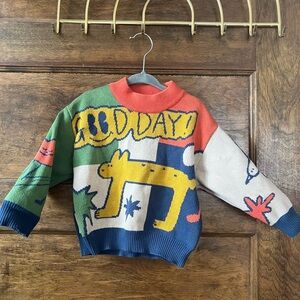 Labishu | Colorful Kids Sweater - Good Day Design (2-3T)